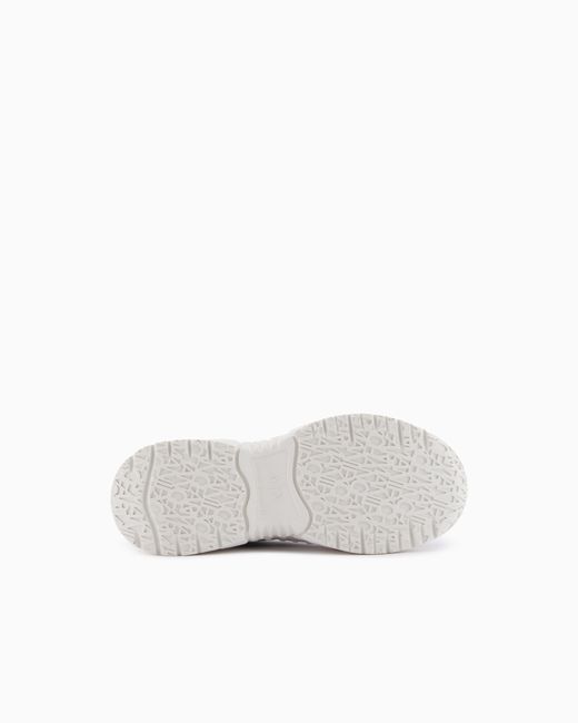 ARMANI EXCHANGE White Urban Chic Mesh Sneakers