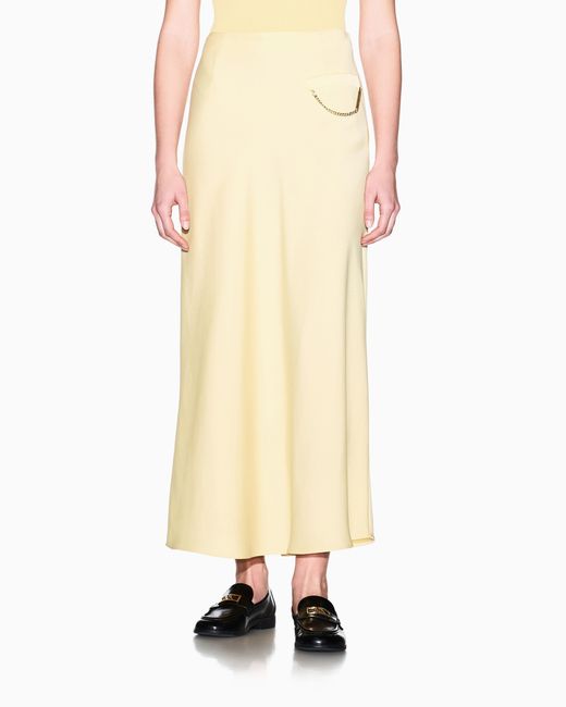 ARMANI EXCHANGE Natural Long Flowing Skirt