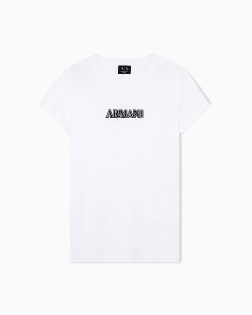 ARMANI EXCHANGE White Slim Fit T-Shirt