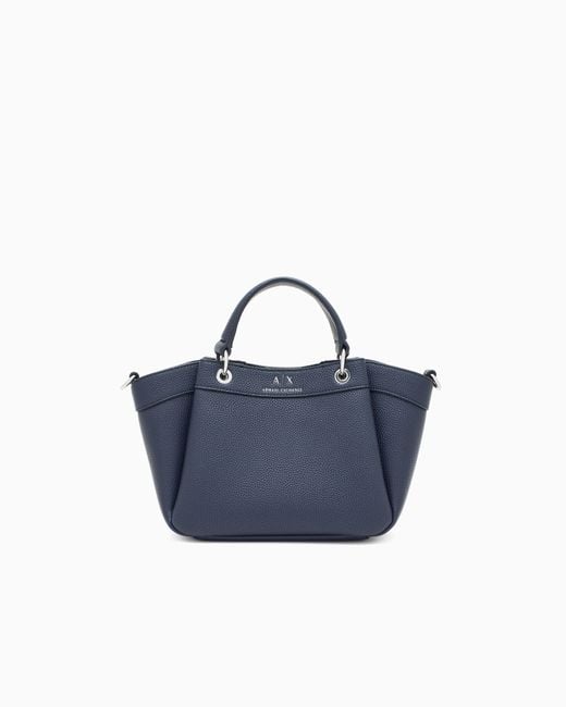 ARMANI EXCHANGE Blue Small Handbag With Degradè Shoulder Strap