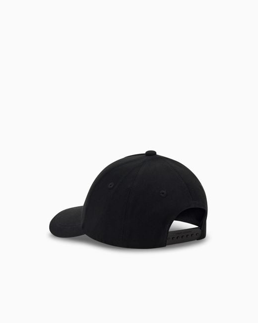 ARMANI EXCHANGE Black Six-Panel Baseball Cap