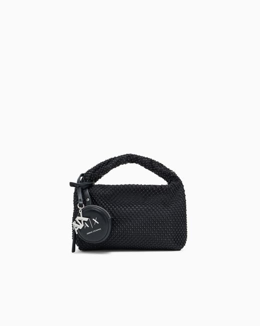 ARMANI EXCHANGE Blue Textured Mini Crossbody Bag