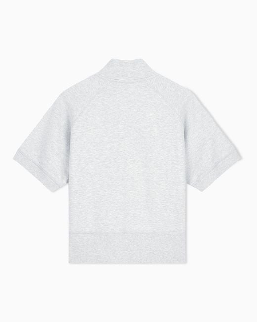 ARMANI EXCHANGE White Sweatshirt Cotton French Terry