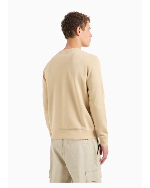 Armani Exchange Sweatshirt Aus French-terry-stoff in Natural für Herren