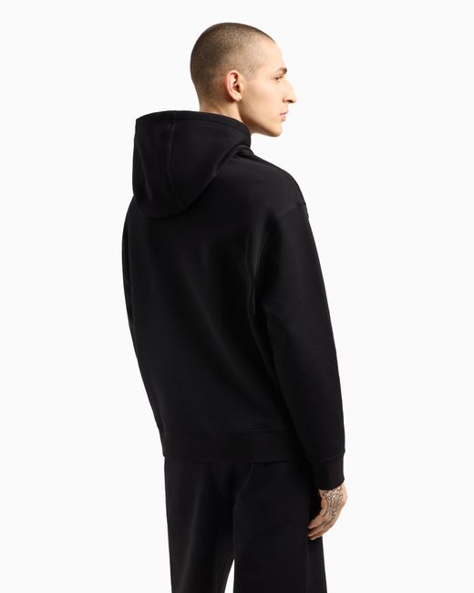 Hoodie With Embroidered Logo ARMANI EXCHANGE pour homme en coloris Black