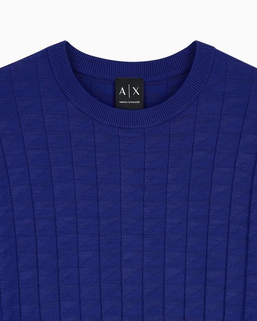 ARMANI EXCHANGE Blue Regular Fit Pullover for men