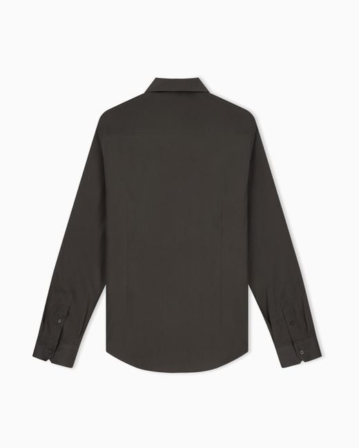 ARMANI EXCHANGE Gray Slim-Fit Shirt Essential for men