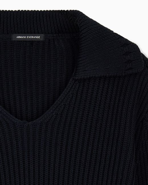 ARMANI EXCHANGE Blue Regular Fit Pullover