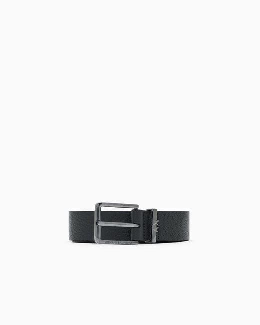 ARMANI EXCHANGE White Tongue Belt for men