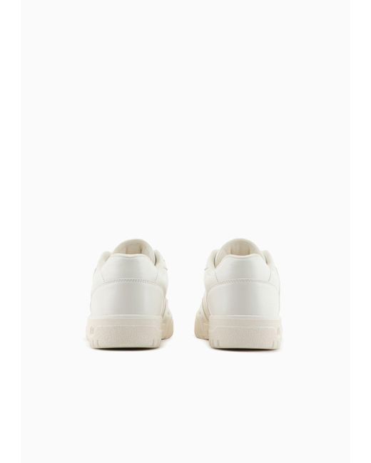 Sneakers In Tessuto Spalmato di Armani Exchange in White