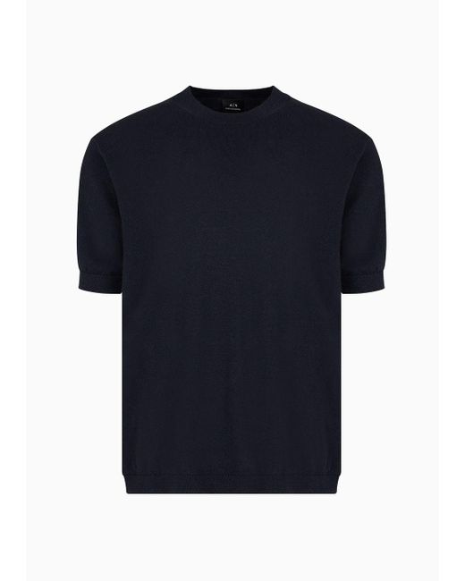 Armani Exchange Blue Knitted Tops for men
