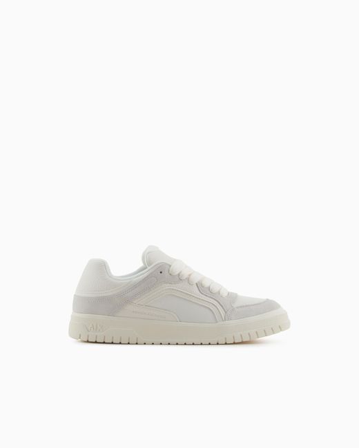 Sneakers Over Con Inserti A Contrasto di ARMANI EXCHANGE in White da Uomo