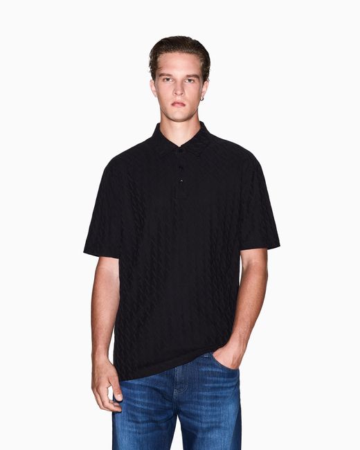 Polo Coupe Régulière En Coton Mercerisé ARMANI EXCHANGE pour homme en coloris Black