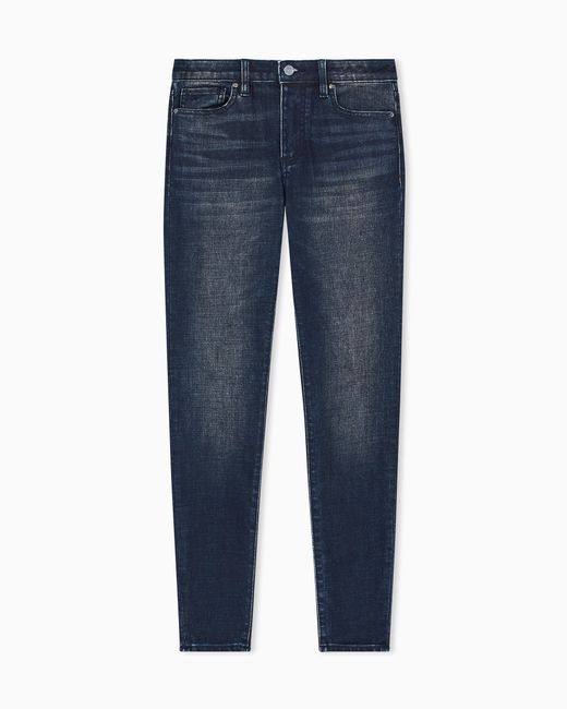 Jean Super Skinny Effet Usé ARMANI EXCHANGE en coloris Blue