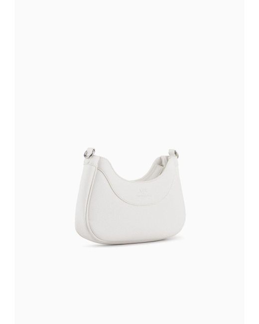 Armani Exchange White Shaped Hobo Bag