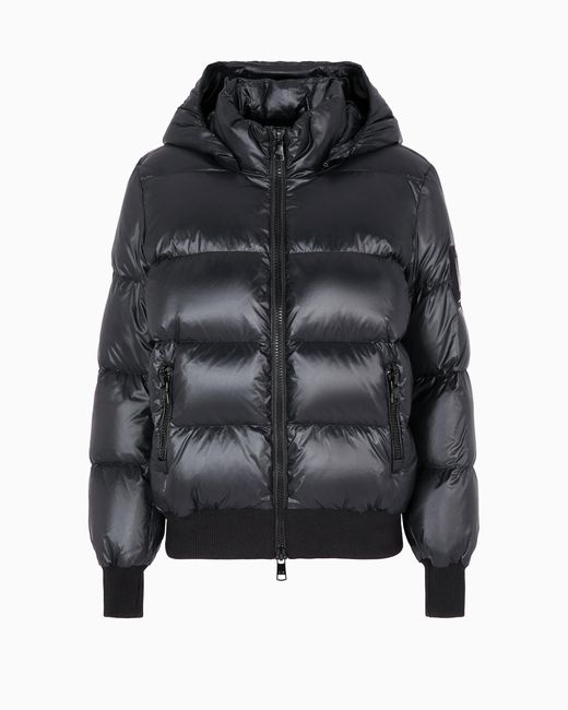 ARMANI EXCHANGE Black Icon Project Padded Jacket With Hood