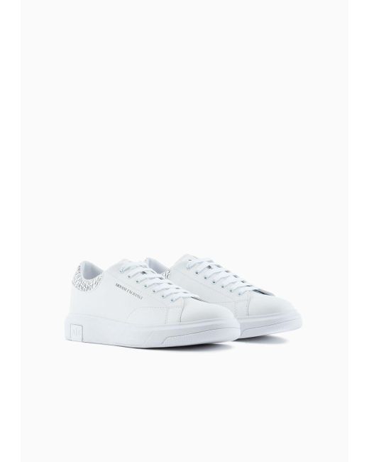 Sneakers Con Retro A Contrasto di Armani Exchange in White da Uomo