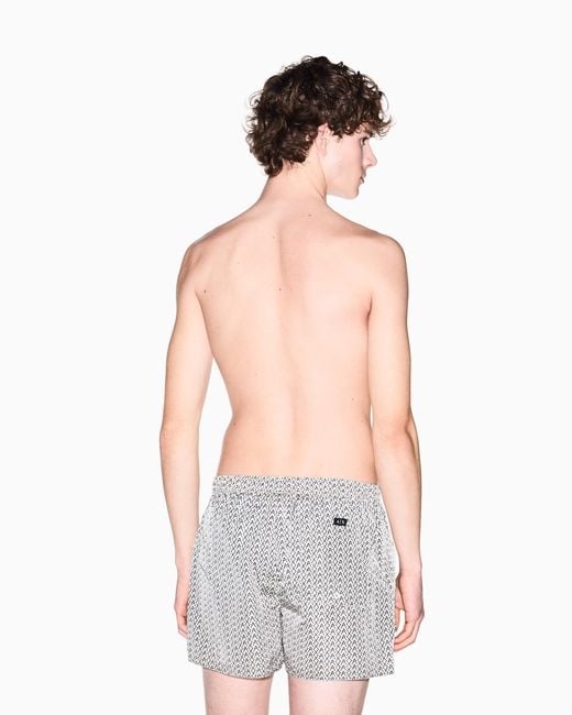 ARMANI EXCHANGE Gray Ax Logo Swimsuit for men