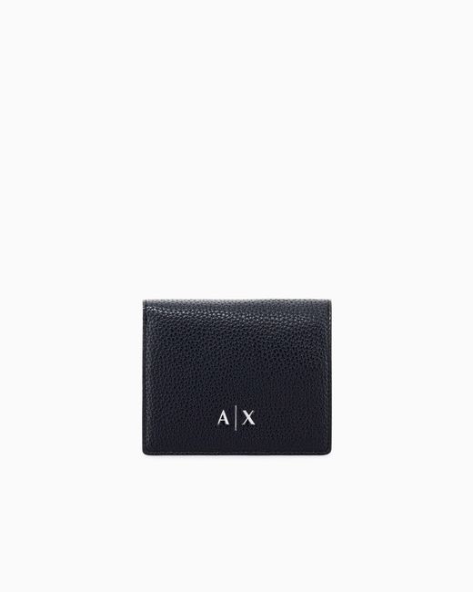 ARMANI EXCHANGE Black Smooth Texture Bifold Wallet