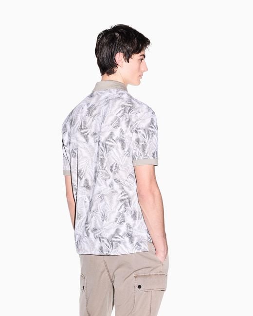 ARMANI EXCHANGE White Classic Polo Shirt for men