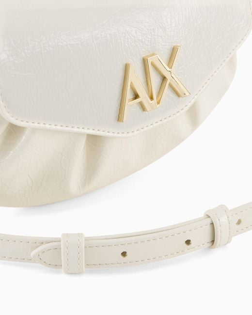 Pochette Plissettata Con Logo di ARMANI EXCHANGE in White