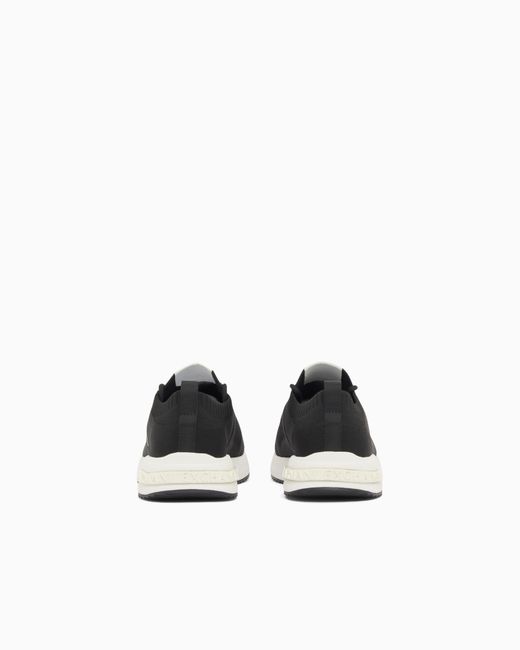 ARMANI EXCHANGE White Technical Fabric Sneakers for men