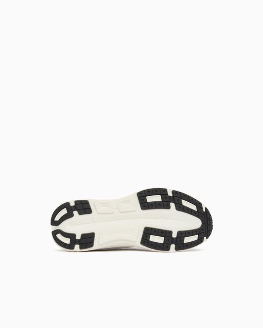 ARMANI EXCHANGE White Sneakers Mad Knit Thermoplastic for men