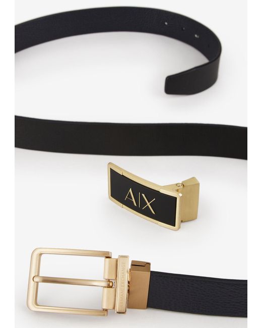 Cinturones Armani Exchange de hombre de color Blanco | Lyst