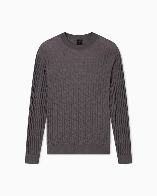 Pull À Texture Ondulée ARMANI EXCHANGE pour homme en coloris Gray