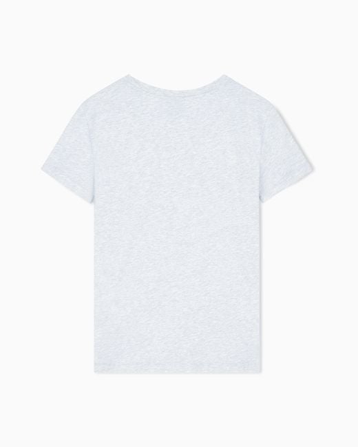 ARMANI EXCHANGE White Regular Fit T-Shirt Cotton Jersey