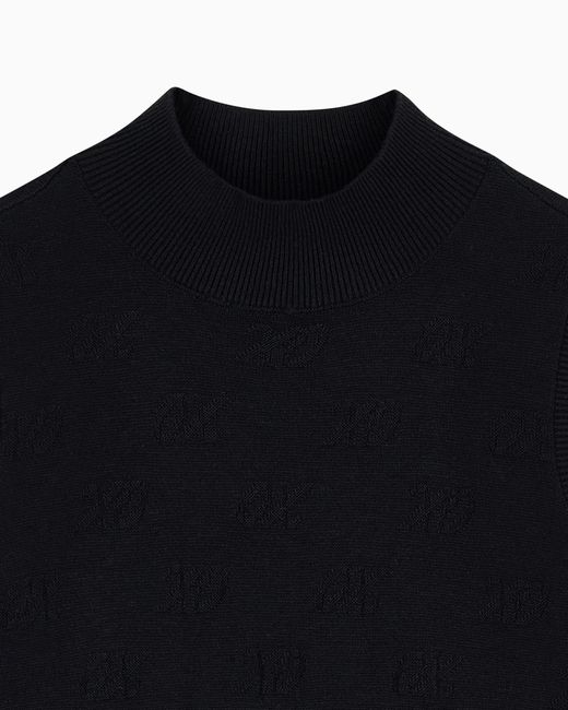 ARMANI EXCHANGE Black Regular Fit Knit Top