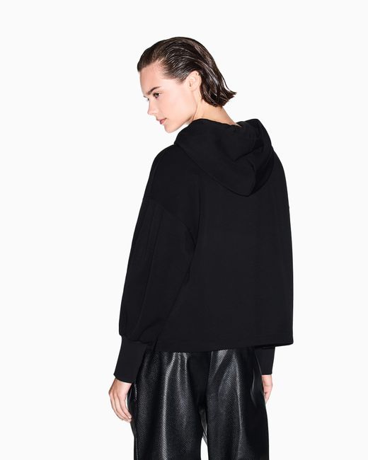 ARMANI EXCHANGE Black Sweatshirt With Wide Sleeves