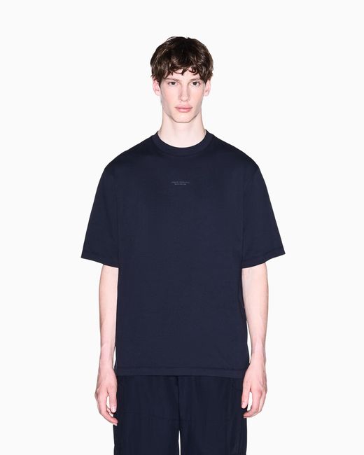 ARMANI EXCHANGE Blue Oversized T-Shirt for men