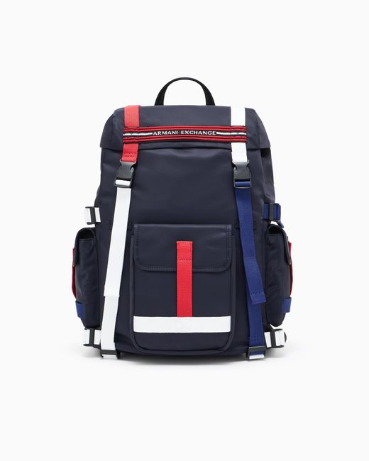 ARMANI EXCHANGE Backpack With Contrasting Bands in Blue for  display picture 1