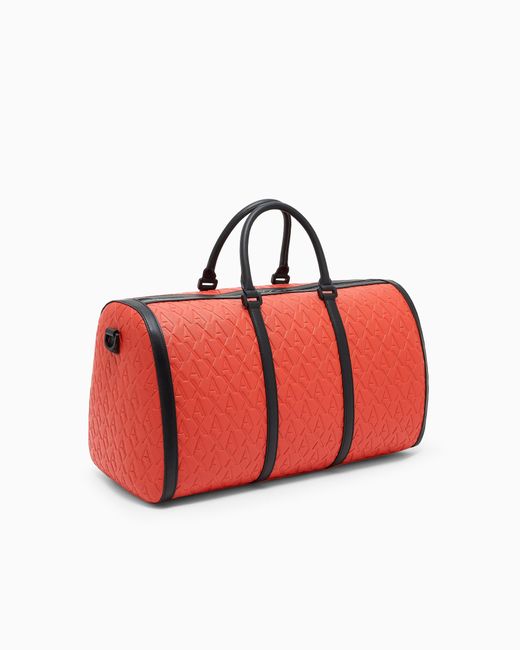 ARMANI EXCHANGE Red Technical Fabric Duffle Bag for men