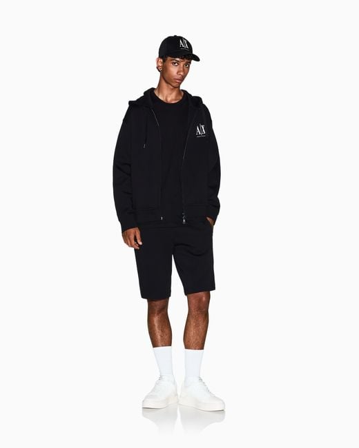 ARMANI EXCHANGE Black Bermuda Shorts for men