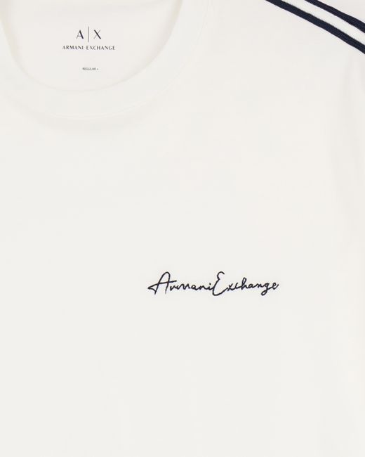 ARMANI EXCHANGE White Logo T-Shirt for men