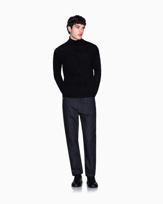 ARMANI EXCHANGE Blue Slim-Fit Five-Pocket Jeans for men