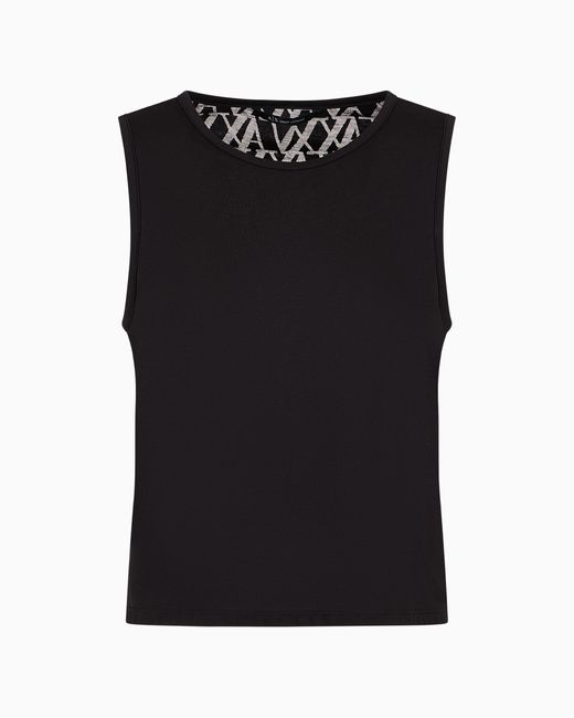 ARMANI EXCHANGE Black Top With Back