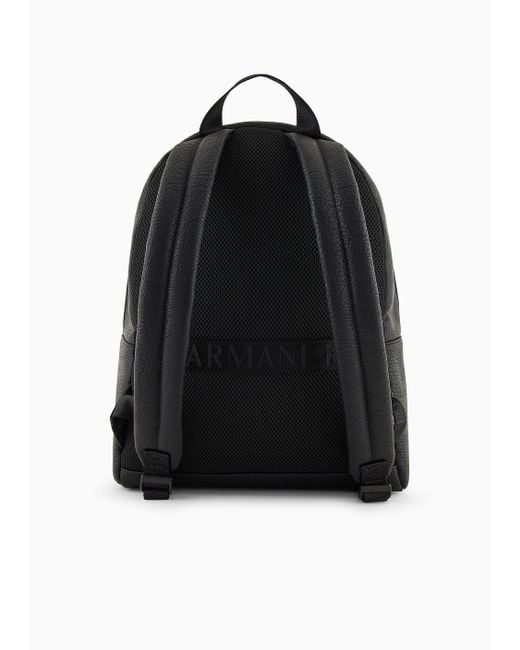 Armani Exchange Black Backpack With Logo Detail for men