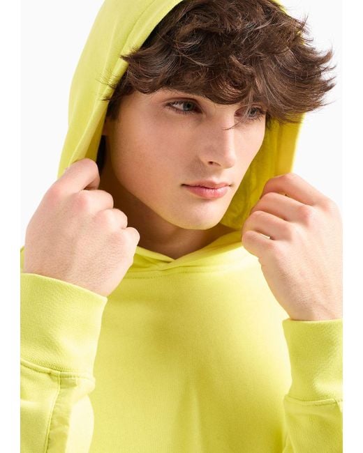 Armani Exchange Yellow Asv Organic Cotton Hoodie for men