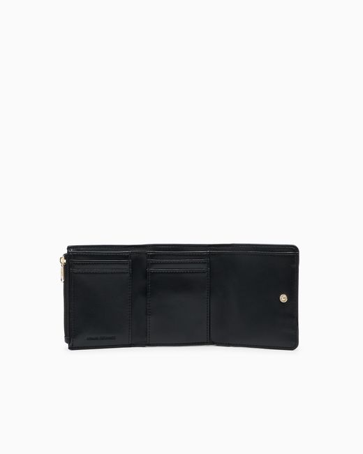 ARMANI EXCHANGE Black Compact Wallet With Logo