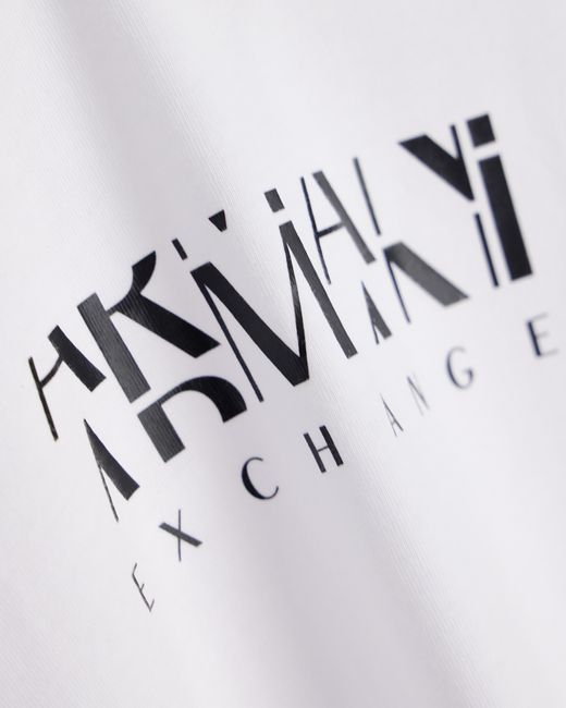ARMANI EXCHANGE White Oversized Fit T-Shirt