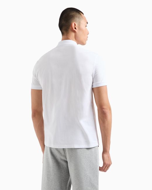 ARMANI EXCHANGE Poloshirt Aus Mailand/New York-Trikot in White für Herren