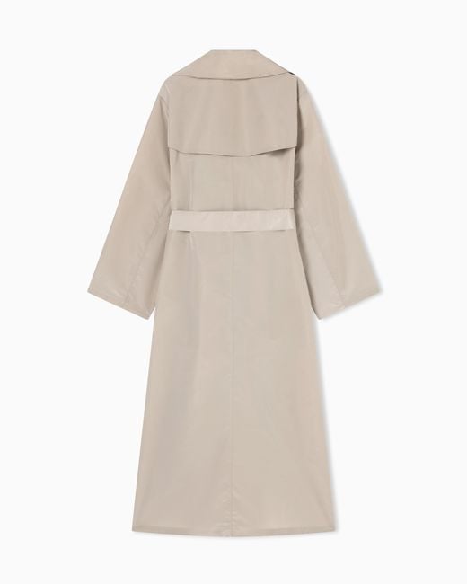 ARMANI EXCHANGE Natural Double-Breasted Trench Coat With Belt