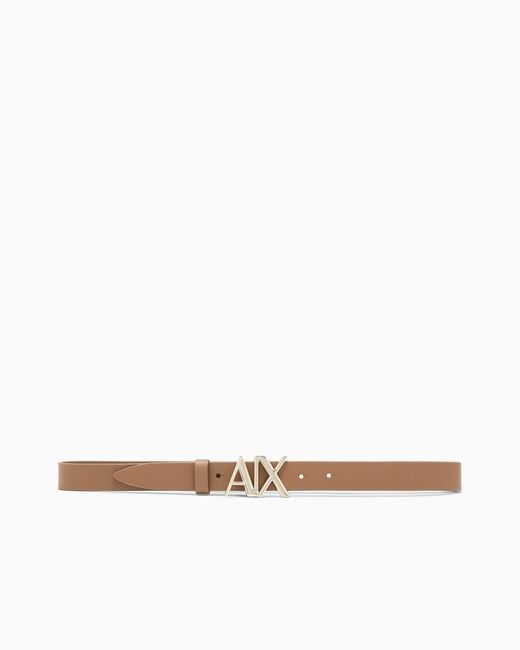 ARMANI EXCHANGE White Leather Bel