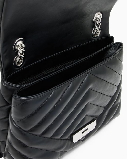 Sac Bandoulière En Matière Matelassée Avec Détails En Métal ARMANI EXCHANGE en coloris Black