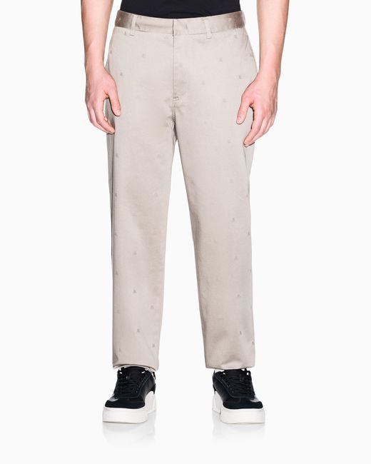 ARMANI EXCHANGE White Cotton Trousers for men
