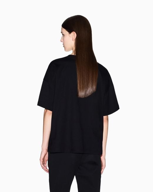 ARMANI EXCHANGE Black Boxy Fit T-Shirt