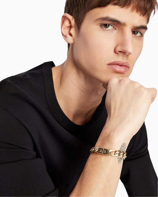 ARMANI EXCHANGE Metallic Bracelets for men